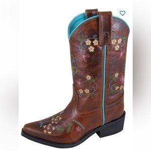 SMOKY MOUNTAIN GIRLS' FLORENCE EMBROIDERED WESTERN BOOTS - SNIP TOE